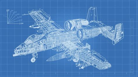 Desktop background a 10 airplane blueprint plane | Us military aircraft, Technology wallpaper ...