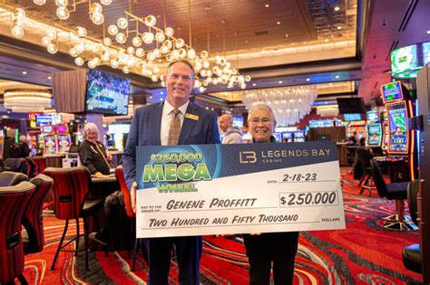 Legends Bay Casino Celebrates its First $250,000 Mega Wheel Winner