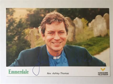 VINTAGE 1990S - Emmerdale Cast Card - Ashley Thomas - SIGNED - FREE P&P ...