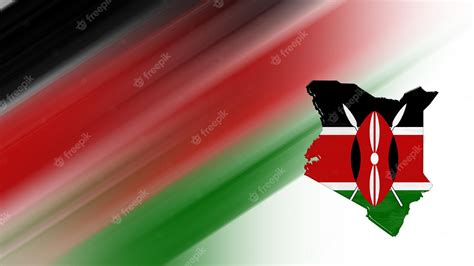 Premium Photo | Map of kenya, flag map, national colors background