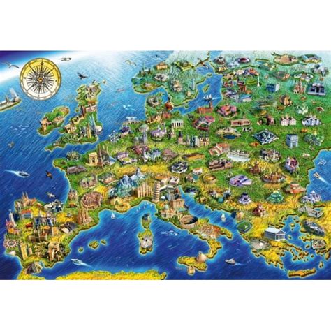 Puzzle European Landmarks - 1000 pièces -Bluebird-Puzzle-F-90558