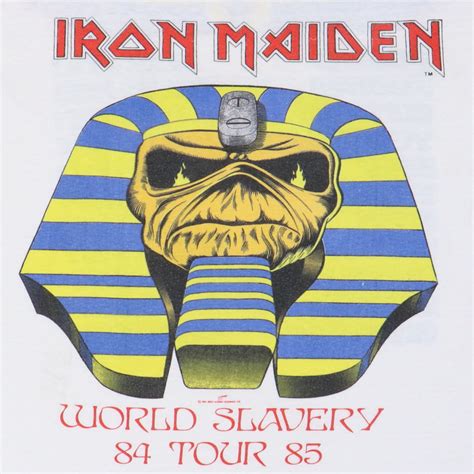 1985 Iron Maiden Powerslave World Slavery Tour Shirt – WyCo Vintage