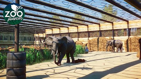 Indoor Elephant Habitat and Staff Area | Planet Zoo Speed Build ...