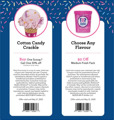 Baskin Robbins Canada New Coupons: BOGO 50% Off Scoops + $2 off any Medium Fresh Pack - Hot ...