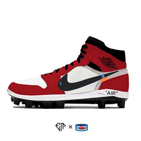 "OW" Jordan 1 Retro Cleats – Stadium Custom Kicks