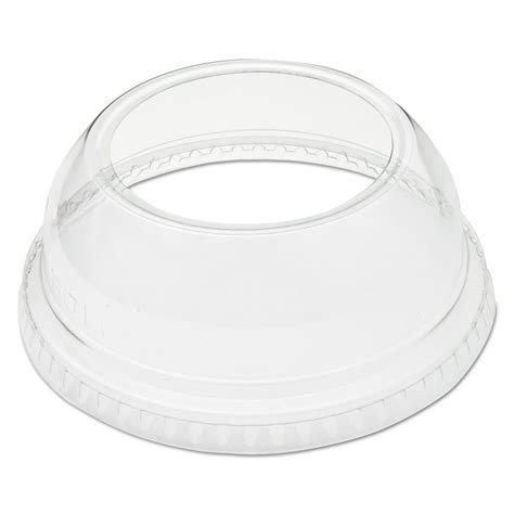 SOLO Cup Company Open-Top Dome Lid for 9-22 oz Plastic Cups, Clear, 1.9"Dia Hole, 1000/Carton ...