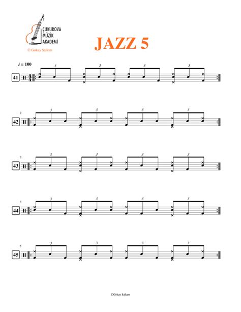 A48 JAZZ 5 Sheet music for Drum Group (Solo) | Download and print in PDF or MIDI free sheet ...