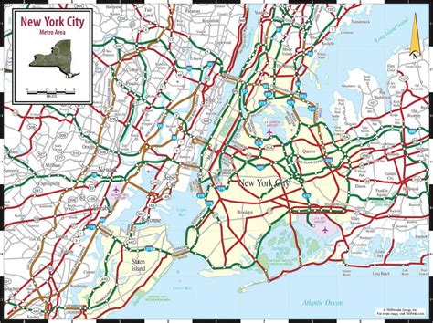 NYC mappa stradale - New York mappa delle strade (New York - USA)