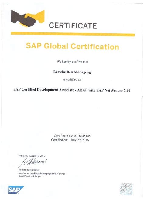 SAP Certified Development Associate - ABAP with SAP NetWeaver 7.40