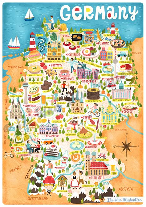 Map of Germany Illustration and Design on Behance