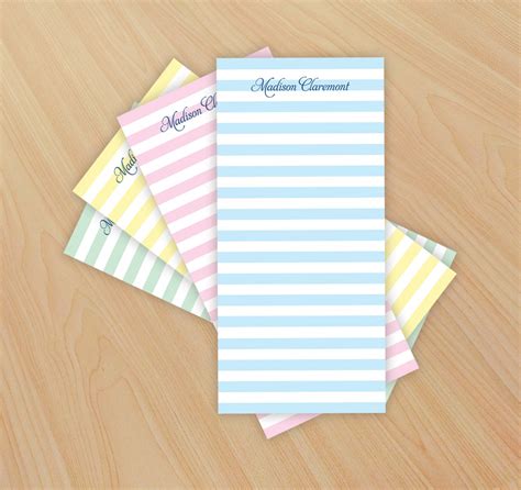 200 Color Memos Personalized Memo Pad Set 4 Memo Pads of 50 | Etsy