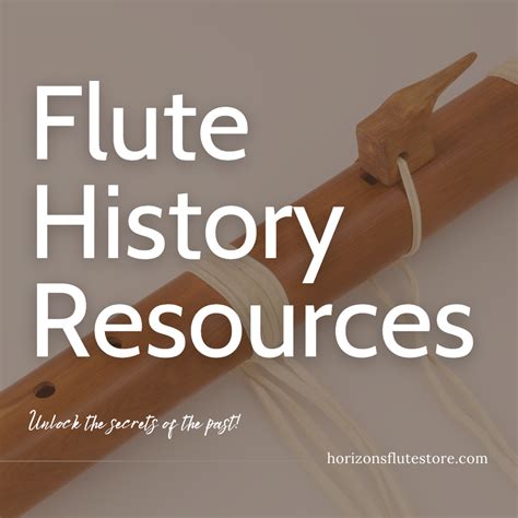 Flute History Resources — Horizons Flute Store