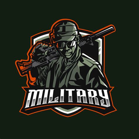 military army mascot logo gaming vector illustration 12389010 Vector Art at Vecteezy