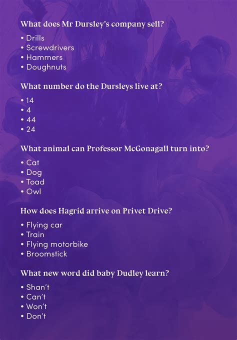 Harry Potter House Quiz Questions - 1, Solve this harry potter house ...