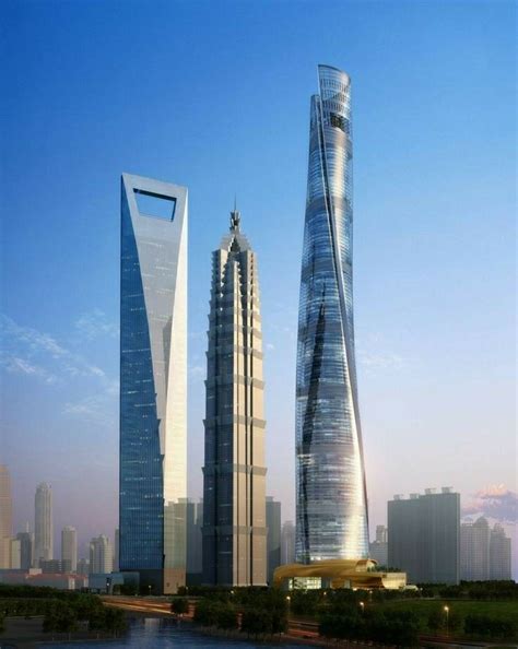 In Shanghai, China, these 3 towers have been dubbed "the three piece kitchen set" - a bottle ...