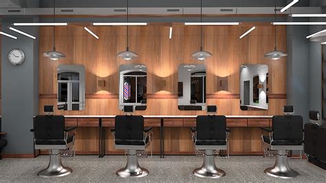 Hair Salon Simple Barber Shop Design Ideas - Small Barber Shop Interior ...