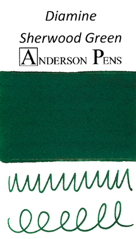 Diamine Sherwood Green Ink Sample (3ml Vial) - Anderson Pens, Inc.