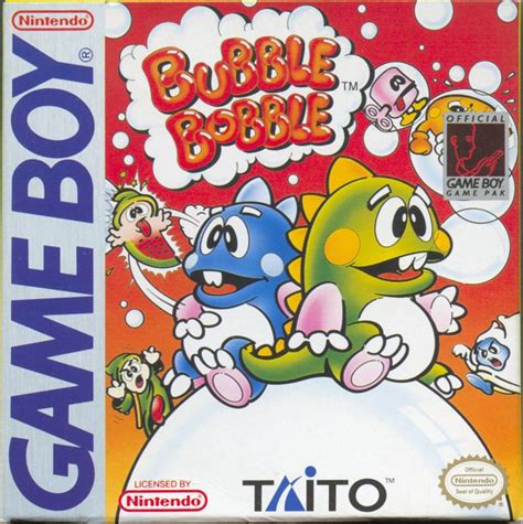 Bubble Bobble (1990) Game Boy box cover art - MobyGames