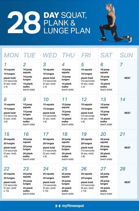 The 30 Day Squat Challenge Schedule Calendar - Get Your Calendar Printable