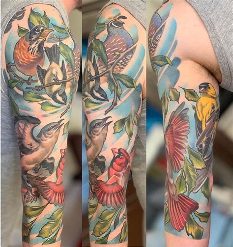 State bird sleeve by Tex Buss at Authentic Tattoo in San Francisco, CA ...