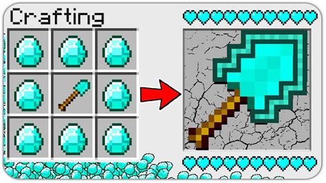 HOW TO CRAFT a BIG CURSED DIAMOND SHOVEL in Minecraft? SECRET RECIPE *WOW* - YouTube