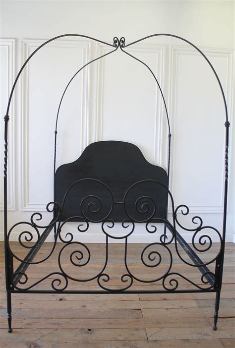 Custom Black Iron Queen Size Canopy Bed $2,996 | Queen size canopy bed, Black iron, Canopy bed