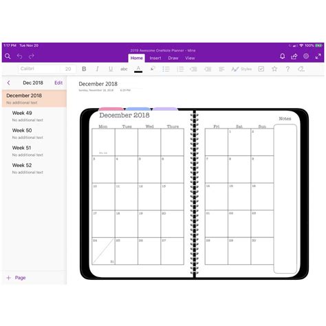 Calendar For Onenote - Customize and Print