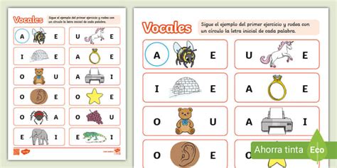 Guía de las vocales para preescolar (teacher made) - Twinkl