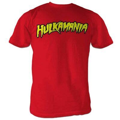 Adult Wrestling WWE Hulk Hogan Hulkamania Logo Red Costume T-shirt Tee ...