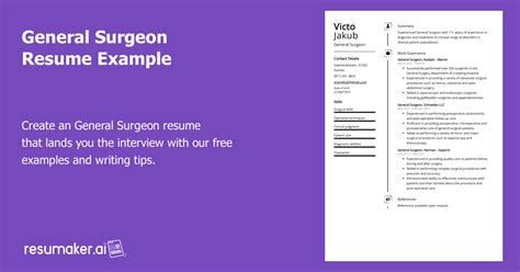 General Surgeon Resume Example (Free Guide)