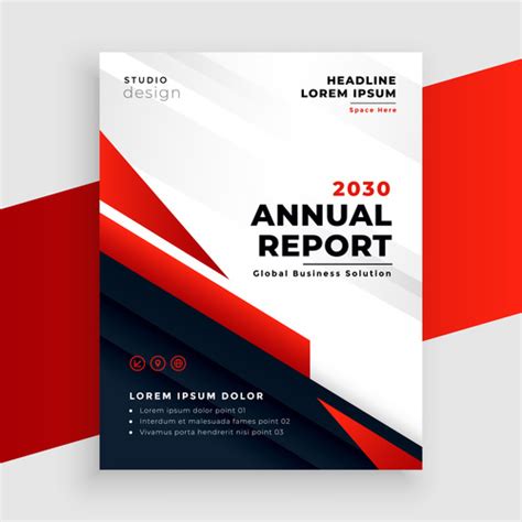 Annual report cover vector free download