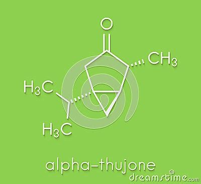 Thujone Absinthe Molecule, Chemical Structure. Skeletal Formula ...