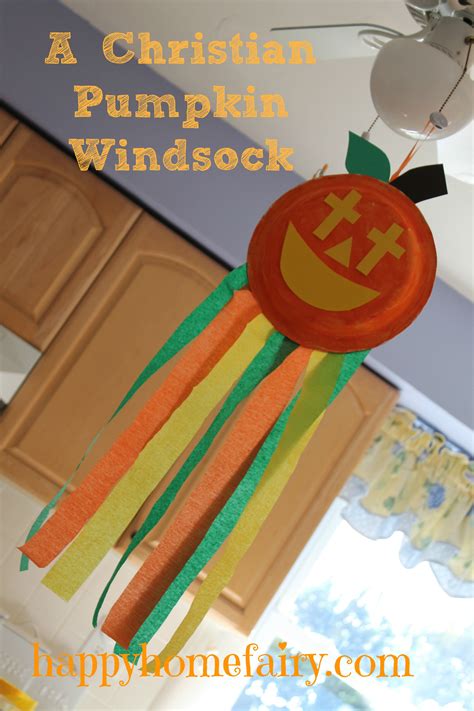 A Christian Pumpkin Windsock Craft - FREE Printable! - Happy Home Fairy