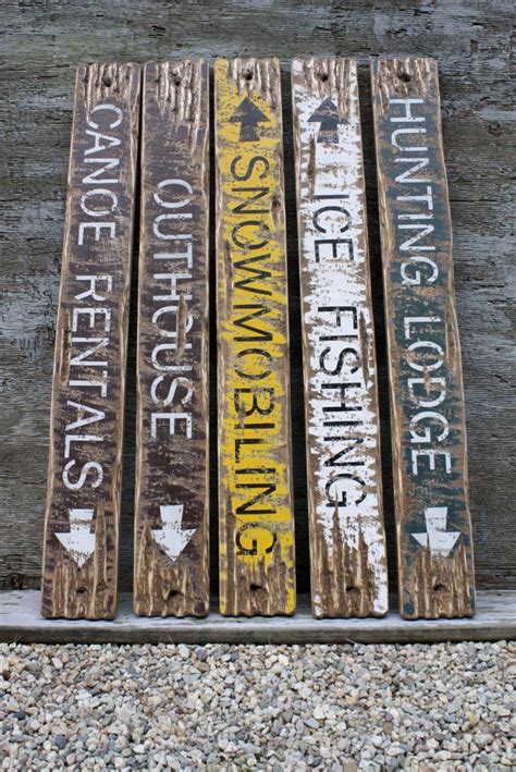 Hunting Decor Wood Hunting Signs Rustic Log Cabin Decor | Etsy