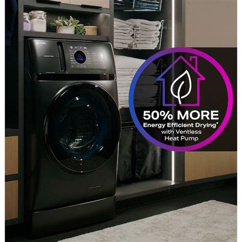 GE Profile 4.8-cu ft Capacity Carbon Graphite Ventless All-in-One Washer/Dryer Combo ENERGY STAR ...