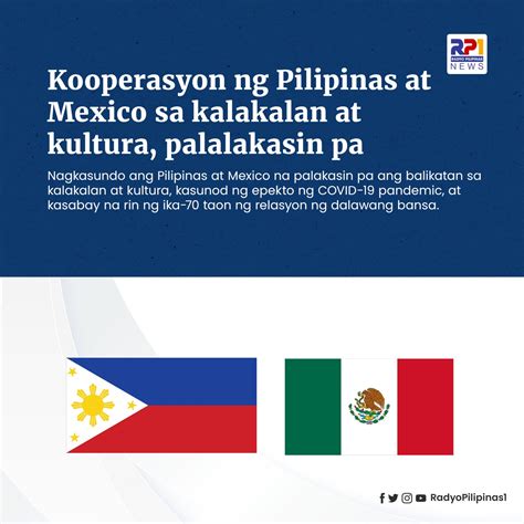 Kooperasyon ng Pilipinas at Mexico sa kalakalan at kultura, palalakasin ...