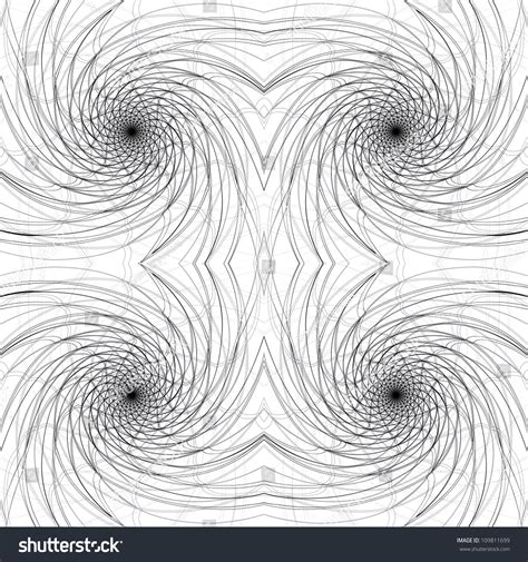 Swirly Lines Seamless Pattern Monochrome Vector Stock Vector 109811699 - Shutterstock