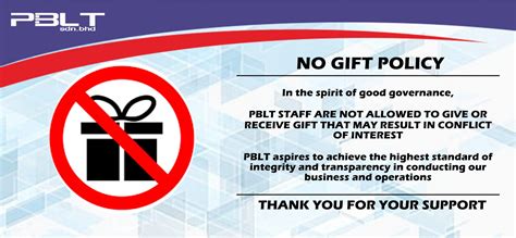 No Gift Policy – PBLT