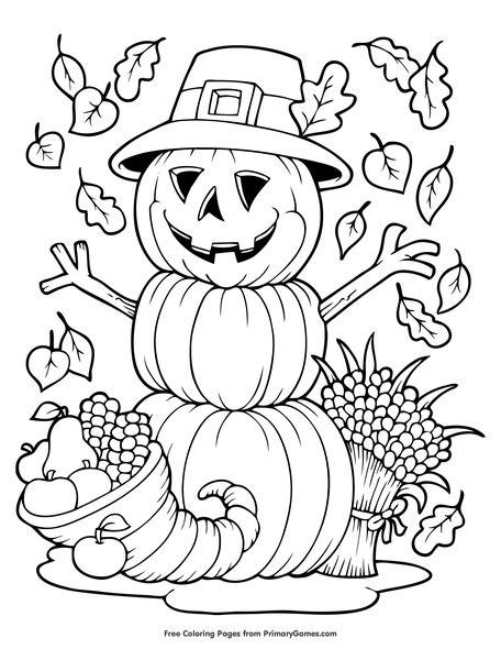 Download Printable Easy Scarecrow Coloring Page Images - Cool Coloring Pages