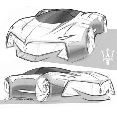 Maserati supercar sketch :: Behance