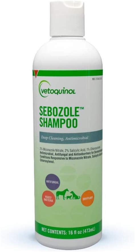 Pet Shampoos : Amazon.com: Vetoquinol Sebozole Pet Shampoo with Miconazole Nitrate 2% and ...