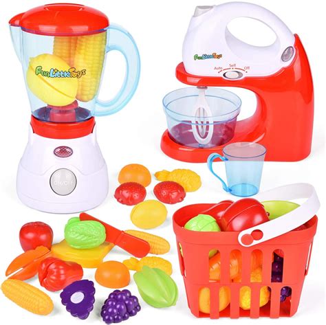 Pretend Play Food for Toddlers,Kids Play Kitchen with Mixer, Blender ...