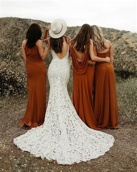 Pin by Victoria Hudgson on Wedding in 2020 (With images) | Orange bridesmaid dresses, Rust ...