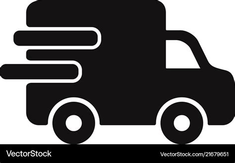 Delivery truck icon cargo van symbol Royalty Free Vector