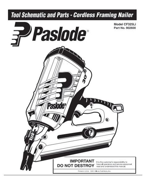 Paslode Framing Nailer Parts List | Webmotor.org