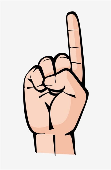 Index Finger Clipart Hd PNG, Raise The Index Finger Gesture Illustration, Finger Clipart, Rising ...