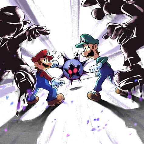 mario, luigi, and dark star (mario and 2 more) drawn by ya_mari_6363 | Danbooru