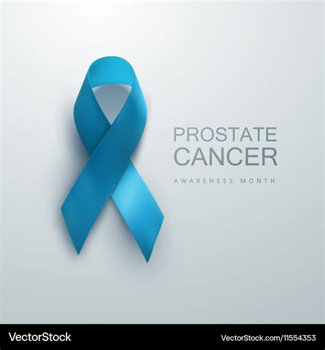 Prostate cancer awareness blue ribbon Royalty Free Vector