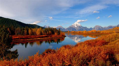 Autumn River Landscape Wallpaper