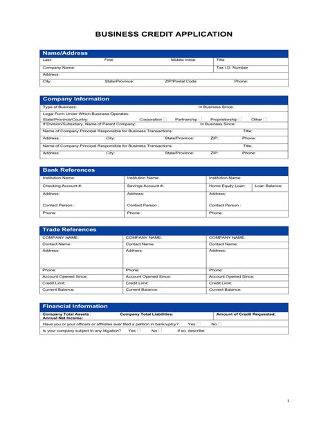 Business Account Application Form Template – PARAHYENA